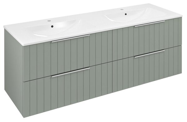 Sapho Sapho, CIRASA STRIP mosdószekrény 139,6x52x46cm, zöld, CR141-4444S-21