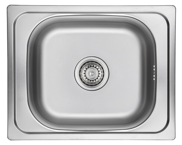 Kuchinox Orion, 1 rekeszes rozsdamentes mosogató 500x400x180 mm + szifon, acél, LAV-SKO_010T