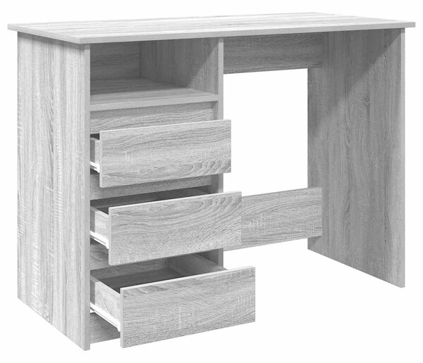 VidaXL szürke sonoma színű szerelt fa íróasztal 102x50x75 cm