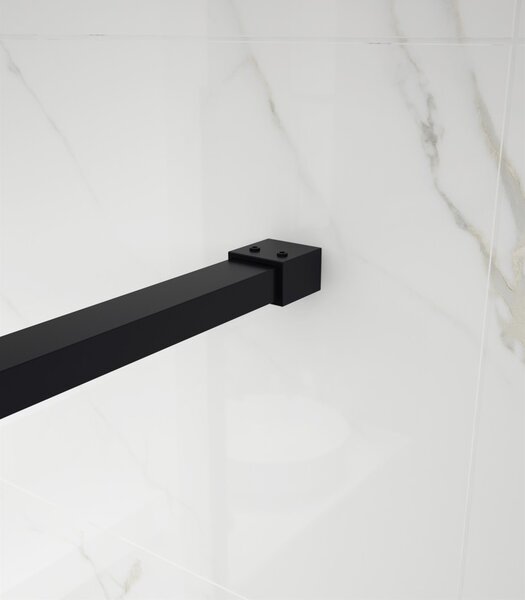 Erga Paris, Beépíthető zuhanykabin 60x200 cm, fekete keretben, 8 mm-es átlátszó üveg, fekete profil, ERG-V02-PARIS-060x200-BF