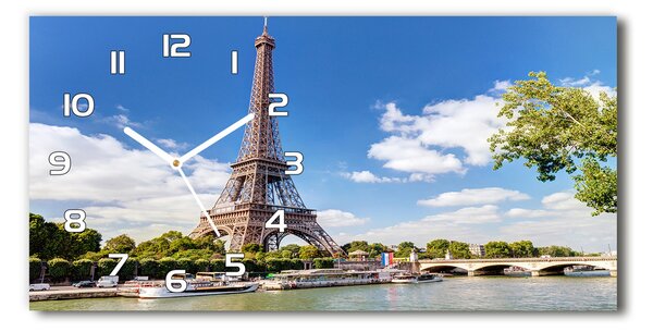 Négyszögletes üvegóra vízszintesen Párizsi eiffel-torony