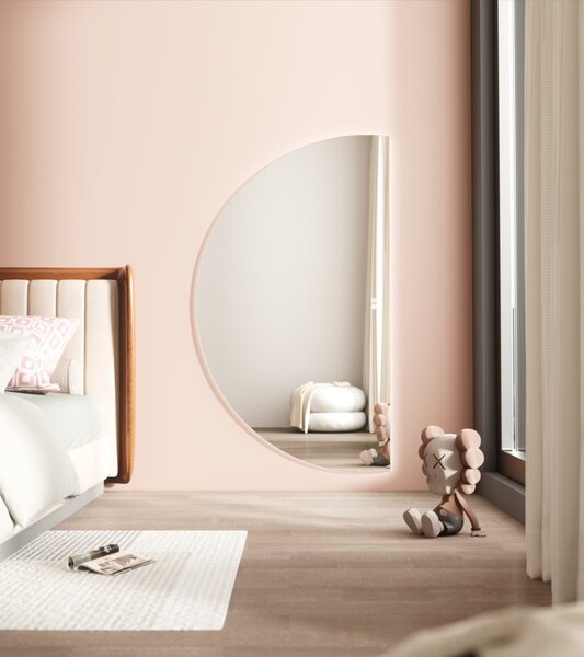 Erga Kori, félkör alakú LED-es tükör 80x140cm, 3105 lm, 3 világos szín, ERG-V01-KORI-8014-CL