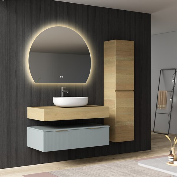 Erga Paloma, LED tükör 100x80cm, 2415 lm, 3 fényszín, ERG-V01-PALOMA-1080-CL