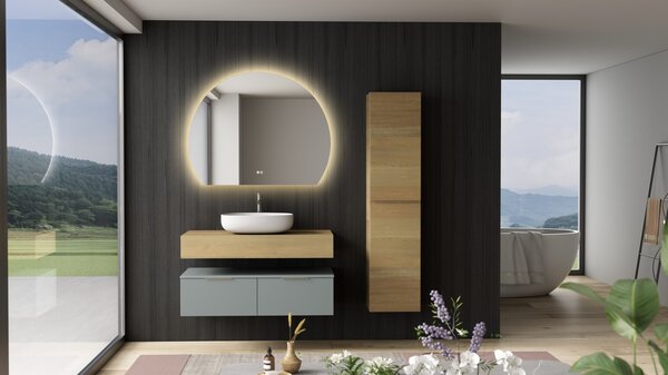 Erga Paloma, LED tükör 100x80cm, 2415 lm, 3 fényszín, ERG-V01-PALOMA-1080-CL