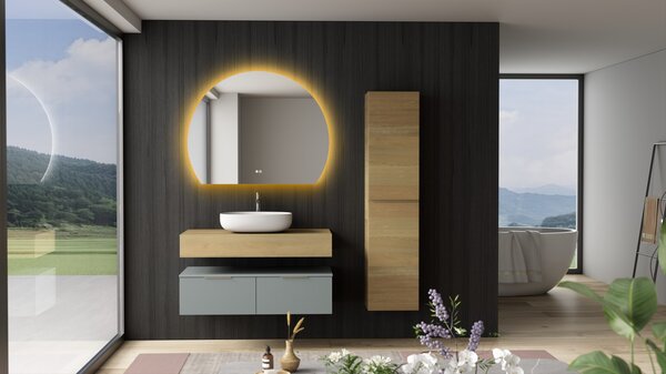 Erga Paloma, LED tükör 100x80cm, 2415 lm, 3 fényszín, ERG-V01-PALOMA-1080-CL