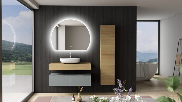 Erga Paloma, LED tükör 100x80cm, 2415 lm, 3 fényszín, ERG-V01-PALOMA-1080-CL