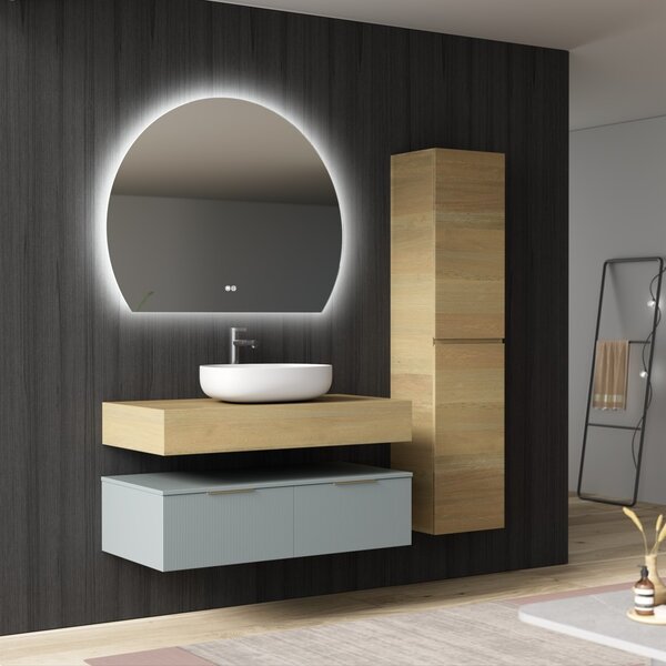 Erga Paloma, LED tükör 100x80cm, 2415 lm, 3 fényszín, ERG-V01-PALOMA-1080-CL