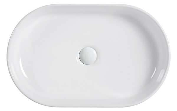 Erga Halle, pultra szerelhető mosdó 490x315x130 mm, fényes fehér, ERG-V03-HALLE49-WH