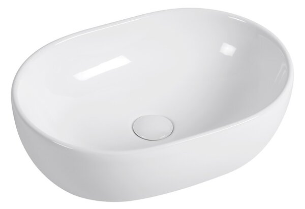 Erga Della, pultra szerelhető mosdó 475x340x140 mm, fényes fehér, ERG-V03-DELLA48-WH