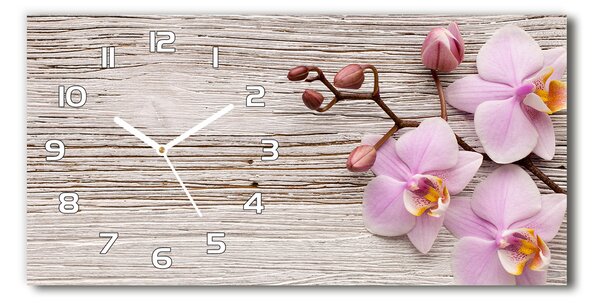 Vízszintes üvegóra Orchid a fán