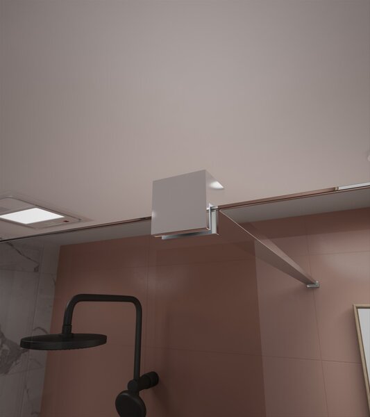 Erga Paris, Beépíthető zuhanykabin 50x200 cm, 8 mm-es szürke üveg, króm profil, ERG-V02-PARIS-050x200-GR-CR