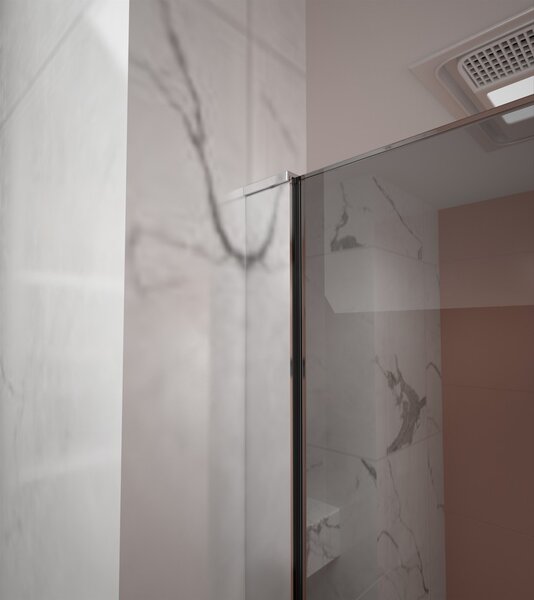 Erga Paris, Beépíthető zuhanykabin 50x200 cm, 8 mm-es szürke üveg, króm profil, ERG-V02-PARIS-050x200-GR-CR