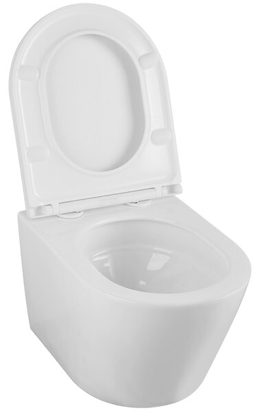 Laveo Nida Cycleon 2.0, fali WC-csésze duroplaszt ülőkével, Vortex öblítéssel, fényes fehér, LAV-VMN_609S