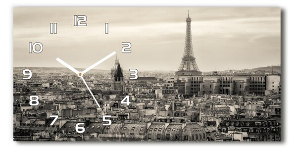 Négyszögletes üvegóra vízszintesen Párizsi eiffel-torony