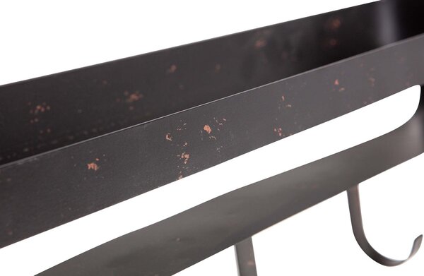 Fém polc fürdőszobába RAKKA 81x31 cm, fekete patinával