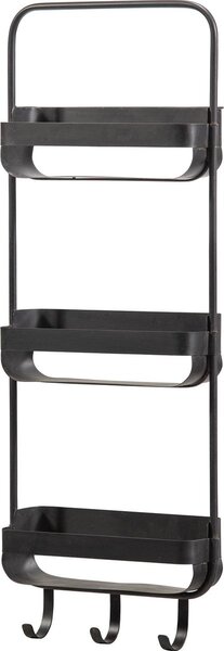 Fém polc fürdőszobába RAKKA 81x31 cm, fekete patinával