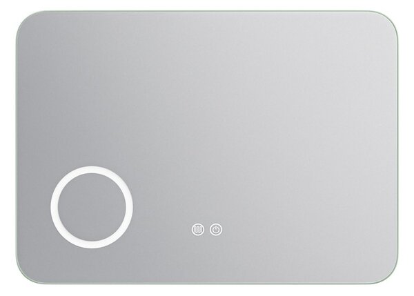 Erga Myra, LED tükör 70x50 cm kozmetikai tükörrel, 3x nagyítás, 2662 lm, 3 fényszín, háttérvilágítás, ERG-V01-MYRA-7050-00