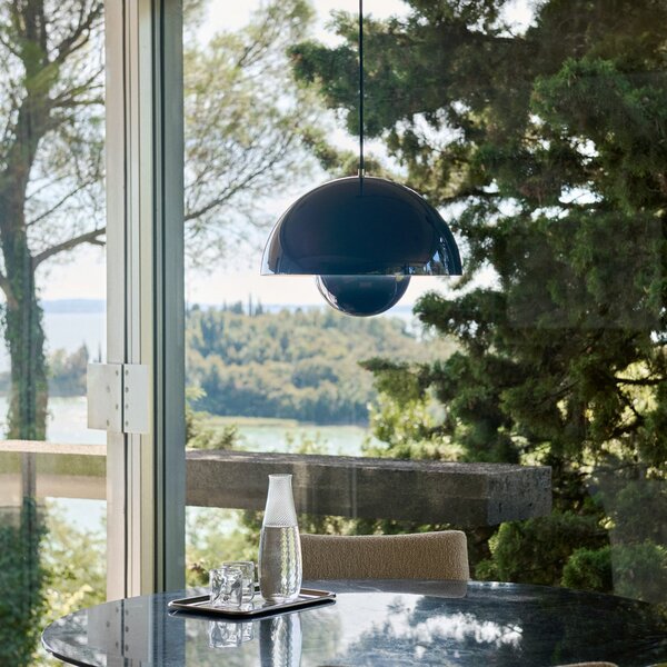 Függőlámpa &Tradition, Flowerpot VP7, dimmable, Kék, Nappali, Fém, Dizájn