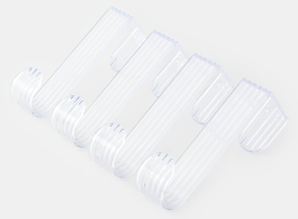 Sinsay - Átlátszó ajtóra akasztható fogas készlet 4 pack - clear
