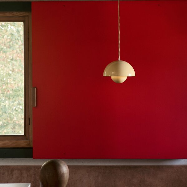 Függőlámpa &Tradition, Flowerpot VP1, dimmable, Bézs, Nappali, Fém, Dizájn
