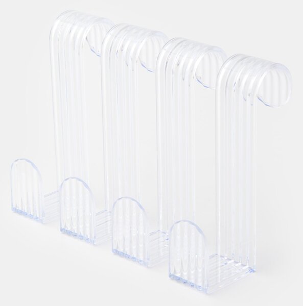 Sinsay - Átlátszó ajtóra akasztható fogas készlet 4 pack - clear