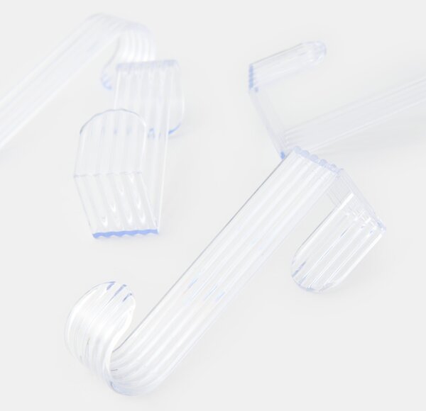 Sinsay - Átlátszó ajtóra akasztható fogas készlet 4 pack - clear