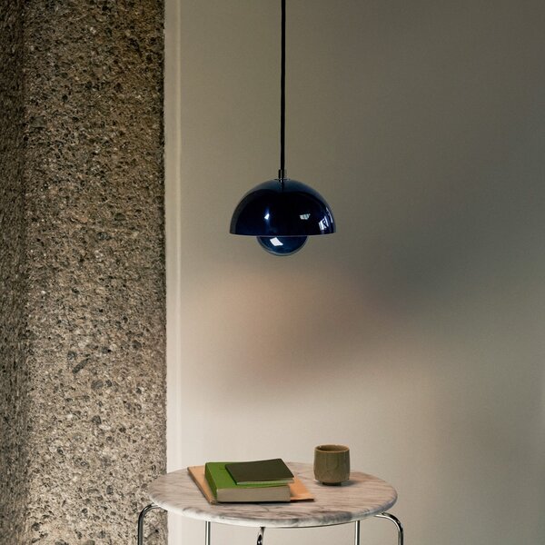 Függőlámpa &Tradition, Flowerpot VP10, dimmable, Kék, Nappali, Fém, Dizájn