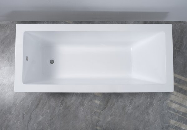 Erga Pureline-S, kád 1400x700x400 mm lábak nélkül, fényes fehér, ERG-V07-PURELINE-S-140x070-WH