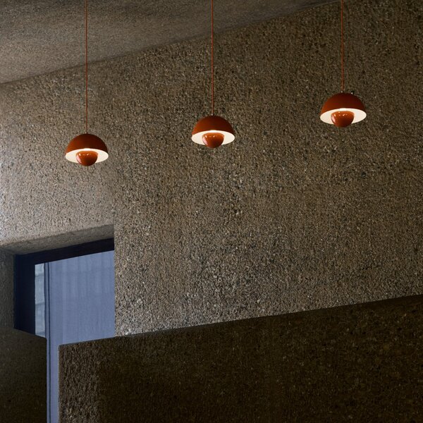 Függőlámpa &Tradition, Flowerpot VP1, dimmable, Narancs, Nappali, Fém, Dizájn