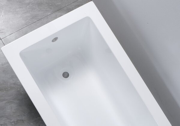 Erga Pureline-S, kád 1400x700x400 mm lábak nélkül, fényes fehér, ERG-V07-PURELINE-S-140x070-WH