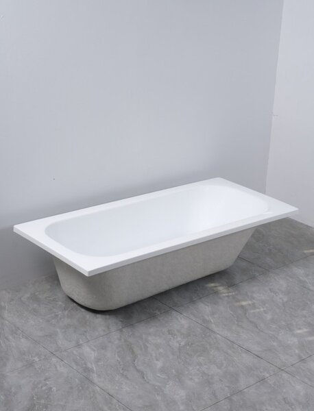 Erga Pureline-O, kád 1400x700x400 mm lábak nélkül, fényes fehér, ERG-V07-PURELINE-O-140x070-WH