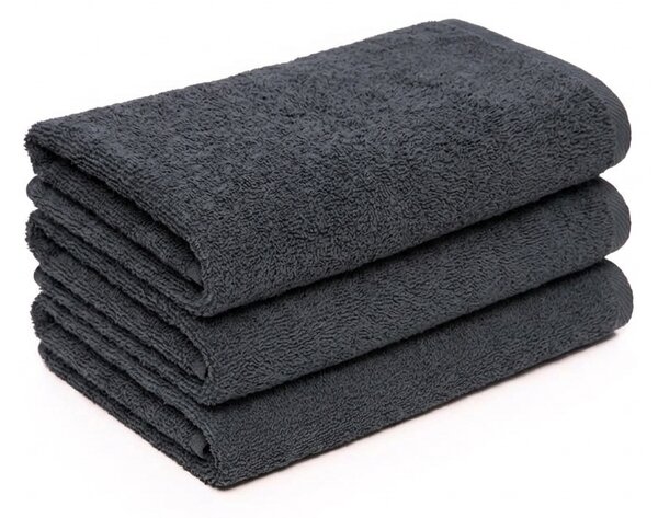 Bella sötétszürke 100% pamut gyerek törölköző 30x50 cm, 100% pamut