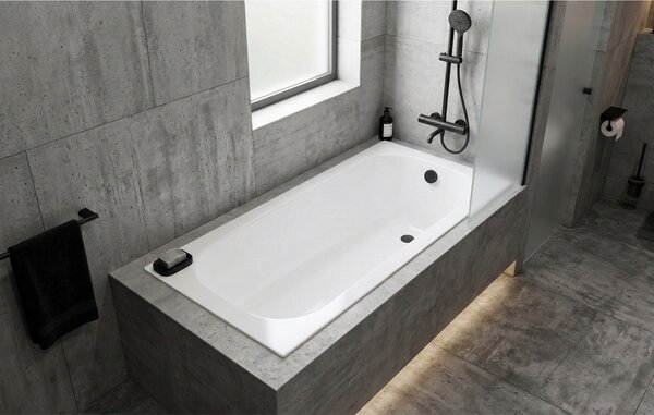 Erga Pureline-O, kád 1400x700x400 mm lábak nélkül, fényes fehér, ERG-V07-PURELINE-O-140x070-WH
