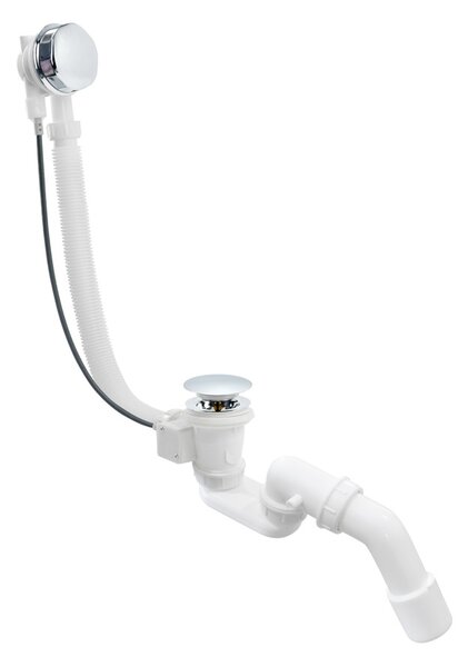 Erga Pureline, kád lefolyó- és túlfolyógarnitúra, 650 mm hosszú, bowden, króm, ERG-V08-PURELINE-SIPHON60-CR