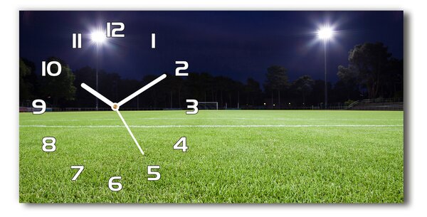Négyszögletes üvegóra vízszintesen Futballpálya