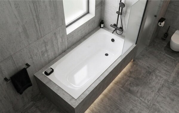 Erga Pureline-O, kád 1400x700x400 mm lábak nélkül, fényes fehér, ERG-V07-PURELINE-O-140x070-WH