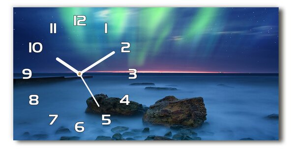 Négyszögletes üvegóra vízszintesen Aurora borealis