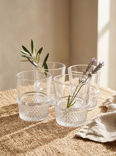Sinsay - Bordázott pohár szett 4 pack - clear