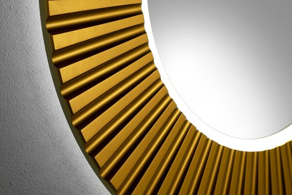 Sapho Sapho, PRIDE STRIP kerek tükör LED világítással a keretben, átmérő 90cm, bronz, PD954