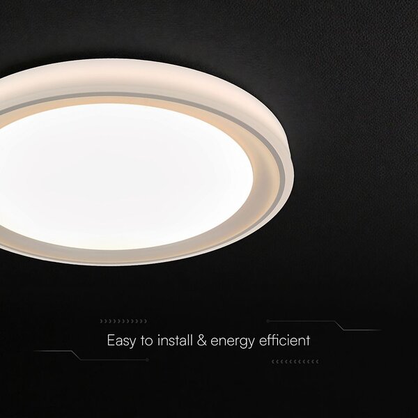 V-TAC 60W designer dóm LED lámpa, állítható színhőmérséklet, aranyszínű, 495x68mm - SKU 24195