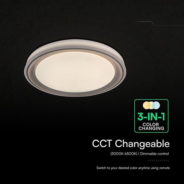 V-TAC 60W designer dóm LED lámpa, állítható színhőmérséklet, kávébarna, 495x68mm - SKU 24194