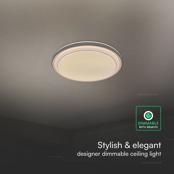 V-TAC 60W designer dóm LED lámpa, állítható színhőmérséklet, kávébarna, 491x80mm - SKU 24196