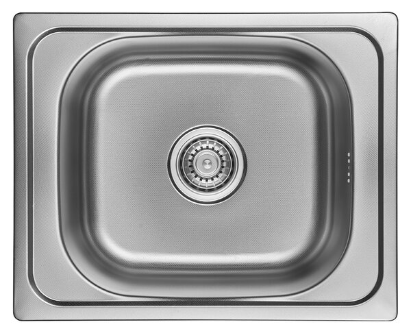 Kuchinox Orion, 1 rekeszes rozsdamentes mosogató 500x400x180 mm, rovátkolt díszítéssel, acél, LAV-SKO_310T