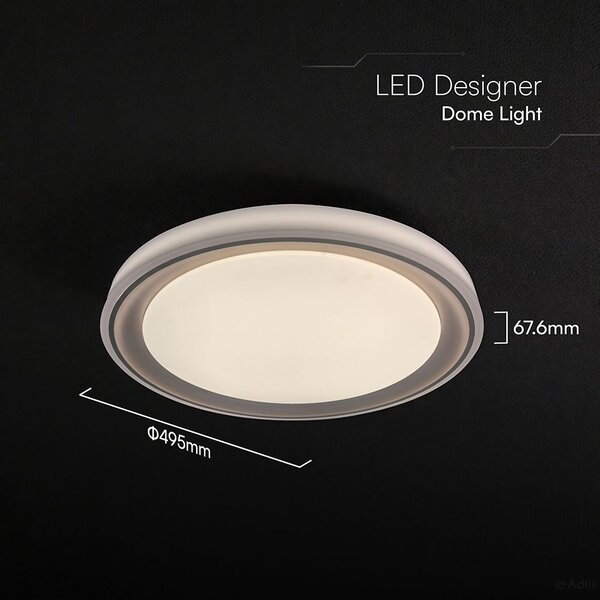 V-TAC 60W designer dóm LED lámpa, állítható színhőmérséklet, kávébarna, 495x68mm - SKU 24194