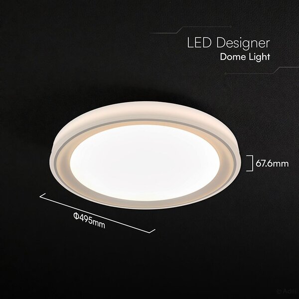 V-TAC 60W designer dóm LED lámpa, állítható színhőmérséklet, aranyszínű, 495x68mm - SKU 24195