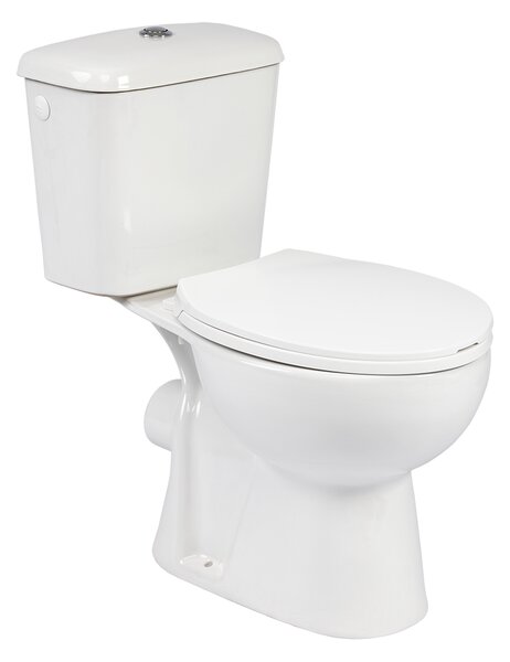 Kuchinox Lario, kombinált WC, kettős öblítésű 3/6l, hátsó lefolyóval, lassan záródó ülőkével, fehér, LAV-VKL_604P