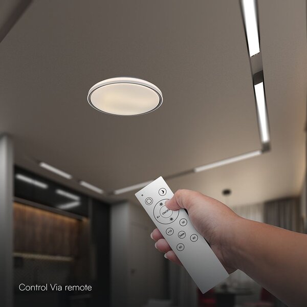 V-TAC 60W designer dóm LED lámpa, állítható színhőmérséklet, fekete gyűrű, 495x72mm - SKU 24202