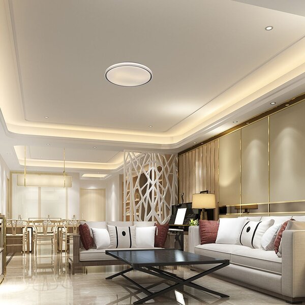 V-TAC 60W designer dóm LED lámpa, állítható színhőmérséklet, fekete gyűrű, 495x72mm - SKU 24202