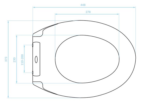 Kuchinox Standard, WC-ülőke 448x373 mm, duroplaszt, lassan záródó, fehér, LAV-ADA_601E