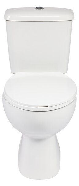Kuchinox Lario, kombinált WC, kettős öblítésű 3/6l, hátsó lefolyóval, lassan záródó ülőkével, fehér, LAV-VKL_604P